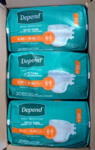 🆕Depend Incontinence Protection w/ Tabs✨Unisex✨SMALL/MEDIUM✨3 packs 20✨TOTAL 60 - Bild 5 von 9