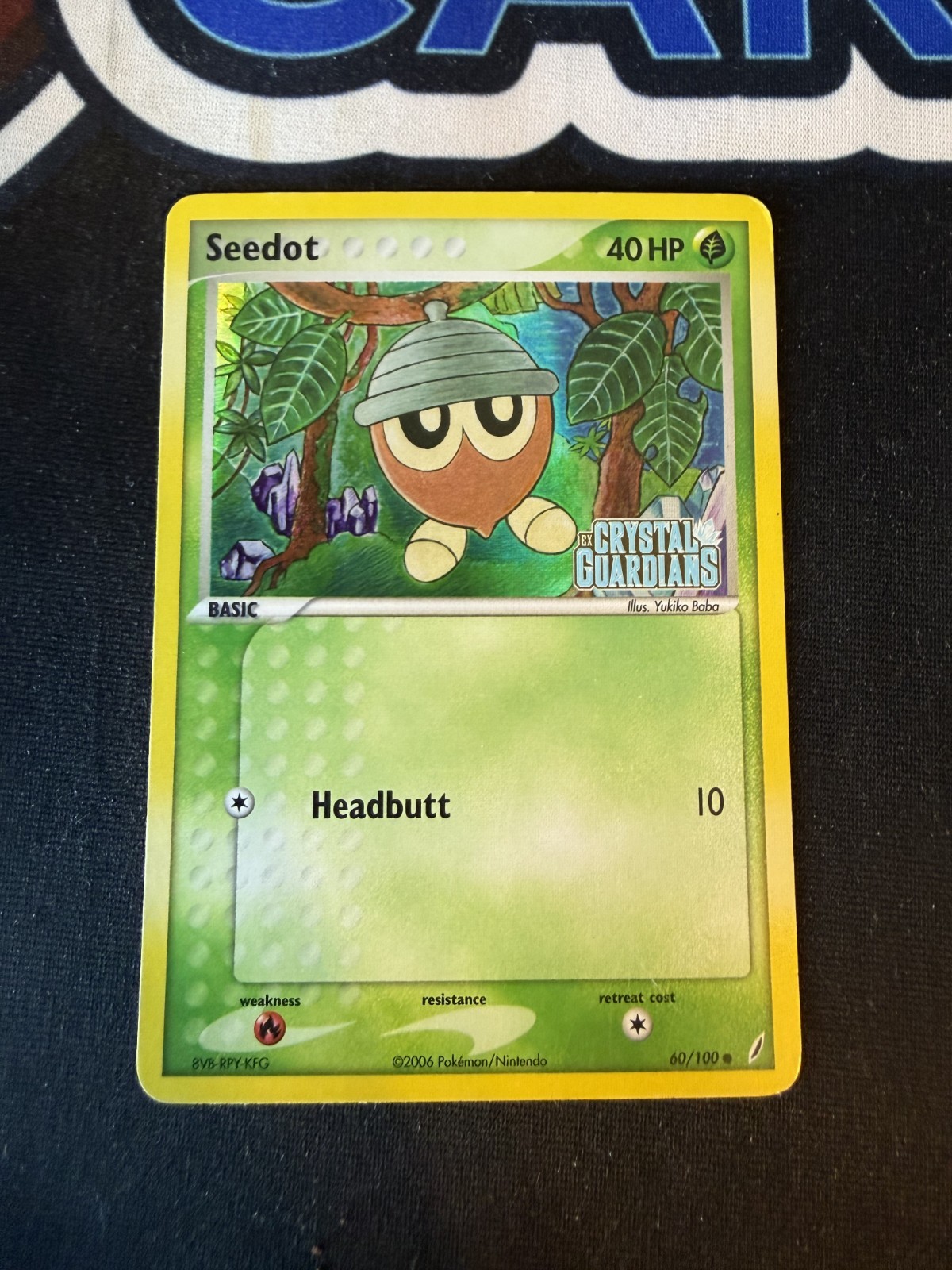 Pokemon Card - Seedot Crystal Guardians 60/100 Common Reverse Holo Stamped