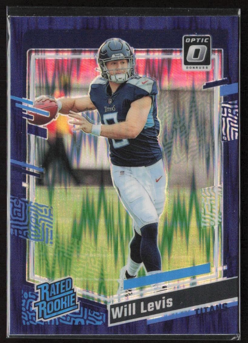 2023 Donruss Optic Purple Shock Will Levis #298 Rookie Tennessee Titans