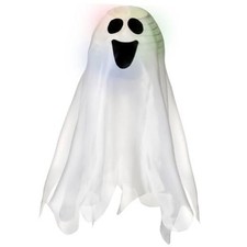 Halloween White Light-Up Ghost Fabric Decoration - 18"x 6" 1 Count - Ideal