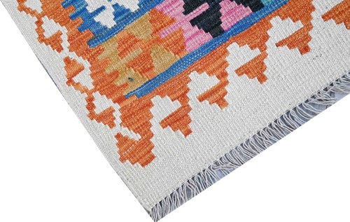 302x84 cm TASH Runner Handmade Afghan Tribal Classic Woollen Corridor Kilim Rug - Picture 3 of 10