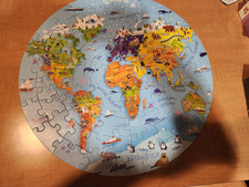 Digobay World Map 70 Piece Jigsaw Puzzle Round