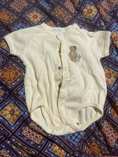 Vintage Carter Baby One Piece Yellow With Bear 3 To 6 Months