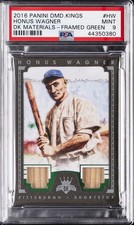 2016 DIAMOND KINGS DK MATERIALS FRAMED GREEN #HW HONUS WAGNER #/3 PSA 9