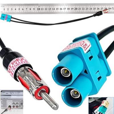Antennenadapter Doppel Fakra auf DIN 150 Ohm kompatibel mit VW Audi Seat Skoda