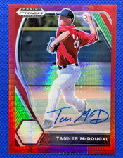 Tanner McDougal #PDP155 [Auto Hyper Red & Purple Prizm] 2021 Panini Draft Picks