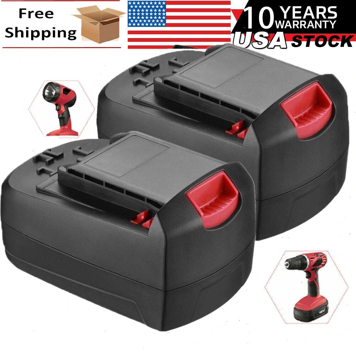 2Pack 18V Battery SB18C SB18A SB18B Compatible with Skil 18V Ni-Cd