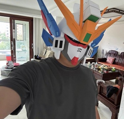 Endless Waltz Wing Gundam Zero Wearable Helmet Mask LED Light up Cosplay Props