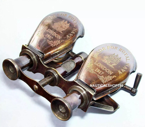 VINTAGE ANTIQUE BRASS BINOCULAR MARITIME GIFT NAUTICAL BINOCULAR TELESCOPE - Picture 6 of 7