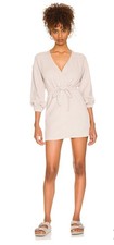 Lovers  Friends Cream Long Sleeve Wrap Mini Dress