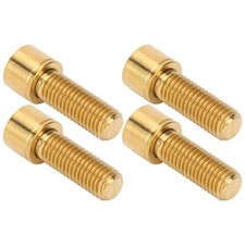 (Gold)4Pcs Bike Handlebar Stem Screw Bicycle Titanium Alloy Stem IDM