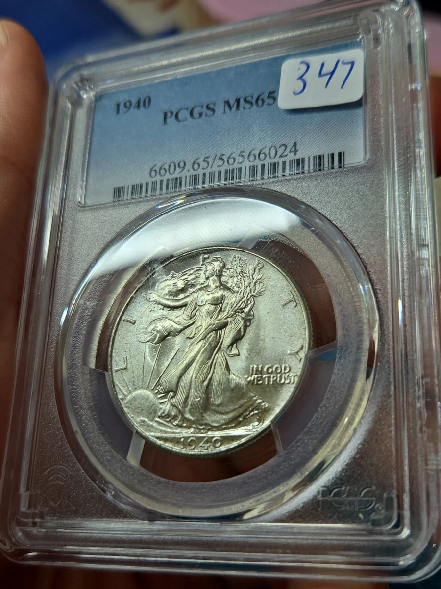 MS 65 Graded 1940 Year Liberty Walking Half Dollars (1916-1947