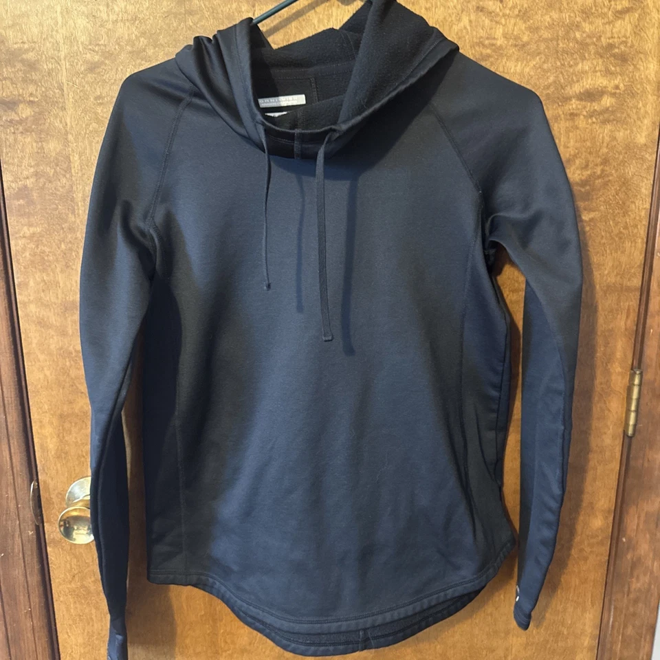 COLUMBIA OMNI-WICK Men’s M Black Hoodie Long Sleeve Pullover Sweatshirt Outdoor Foto 3 de 4