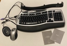 Vintage Microsoft Wireless Comfort Keyboard 1.0A Receiver  Mouse   Model 1045