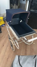 Silver Cross Vintage Pram Cream & Blue Hood  Mini Pram Storefront Piece(Bargain)