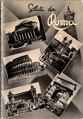 Retro Rome Postcards Vintage Postcard Rome Italy Saluti da Roma Multi-View | eBay