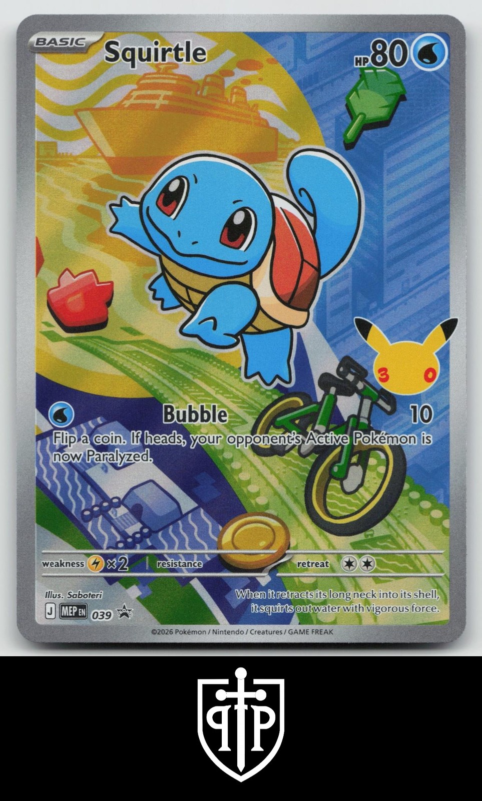 Pokemon - Squirtle 039 Mega Evolution - Holo Black Star Promo - NM