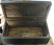 Vintage Wooden Tool Box - Engineer / Mechanic Chest - Oily Patina