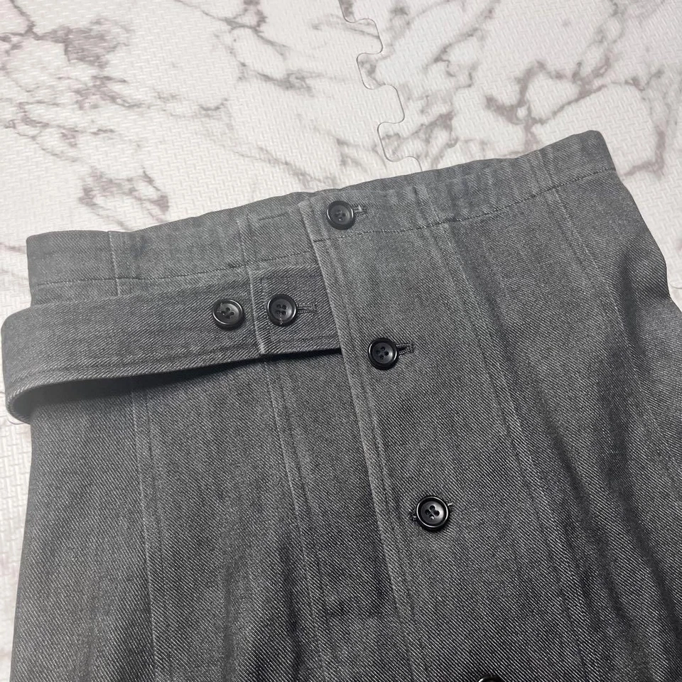 FALDA ENVOLVENTE VAQUERA USADA EXTREMADAMENTE RARA COMME DES GARCONS TEÑIDA ÍNDIGO NEGRA OSCURA Foto 4 de 4