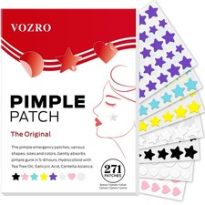 Pimple Patches for Face, Cute Pimple Patches Stars, Colorful Hydrocolloid Acn...
