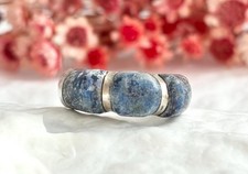 970 PURE SILVER Natural Lapis Lazuli Gemstone Southwest Vintage Ring - sz 8.25