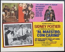 TO SIR WITH LOVE SIDNEY POITIER LULU MEXICAN LOBBY CARD  67