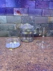 Vintage Pyrex Flameware 7754-B Glass Percolator Coffee Pot 4 Cup Functional Set