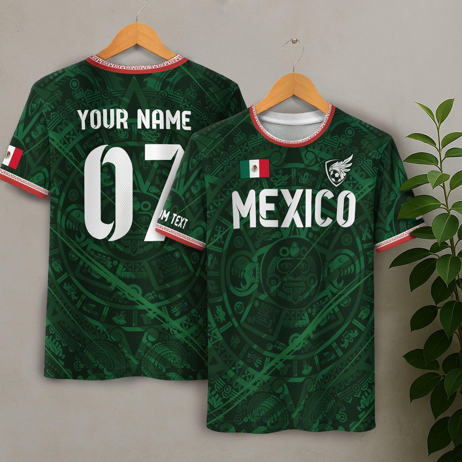 Custom Mexico Soccer Jersey with Name Number, Personalized Fan Shirt