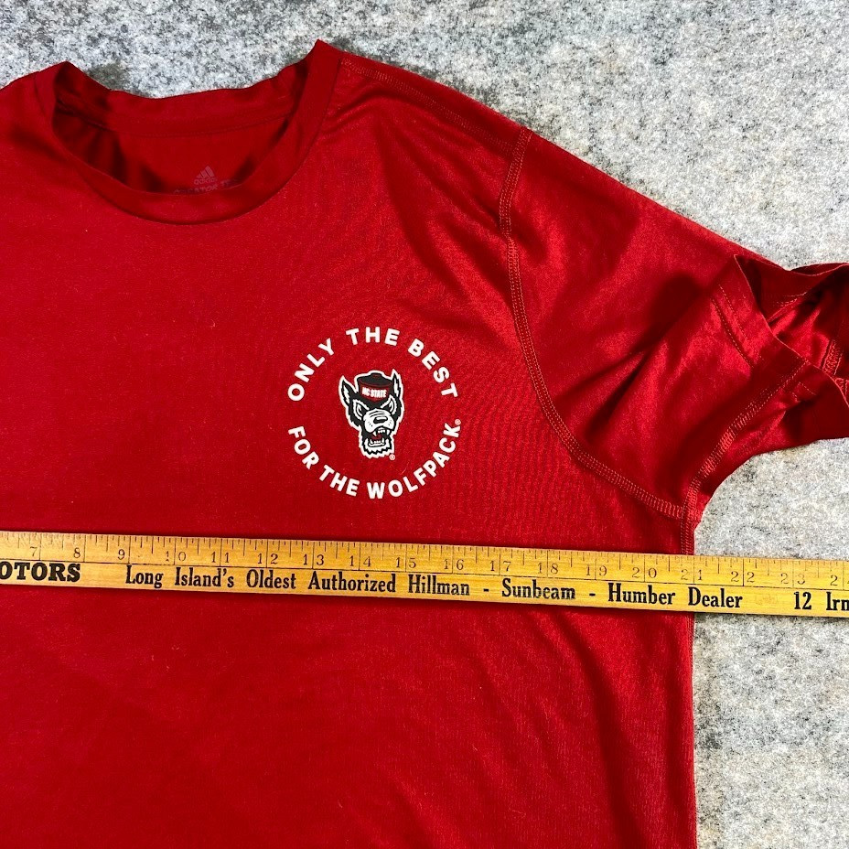 NC State Wolfpack Country Adidas Creator Tee NCAA T Shirt Size L Red Only Best thumbnail 7