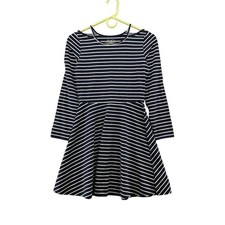 NWT The Children's Place Girls Size L 10/12 T Shirt Dress Cold Shoulder Stripe
