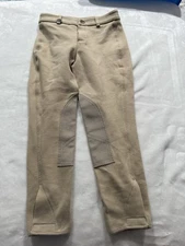On Course Girls Equestrian Horse Riding Pants Beige Size Small