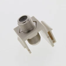 Cooper Lt Almond Modular TV Video Connector F-Type Coax Cable Jack RG6 5552-5ELA