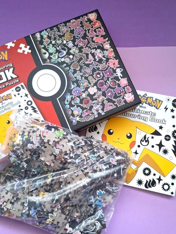 Pokemon jigsaw puzzle 1000 pieces includes colouring book - image 2 of 4