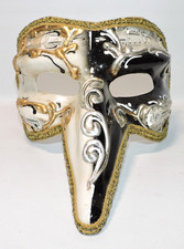 Hand Painted Venetian Masquerade Mask Made in Italy Venezia Music Note Themed