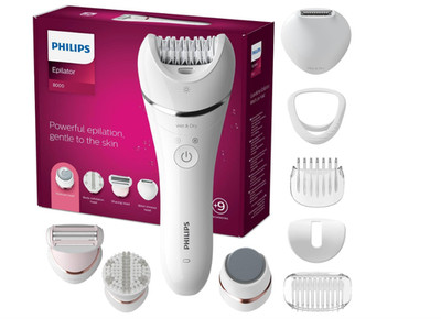 Philips Epilierer Series 8000, kabelloser Nass- und Trockenepilierer BRE740/10