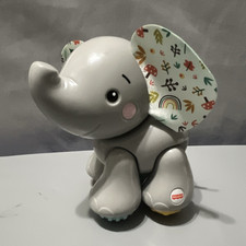 Fisher-Price Gray Elephant Activity Toy, Multicolor Patterned Ears