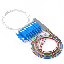 Fiber Optical Splitter SC/UPC 1x16 PLC Singlemode Telecom Grade 1M Network