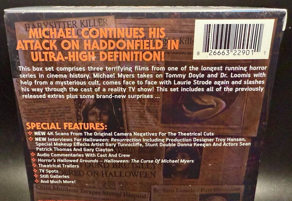 HALLOWEEN  (1995 – 2002) SCREAM FACTORY 8 DISC 4K UHD BLU-RAY BOXSET - Image 4 of 4