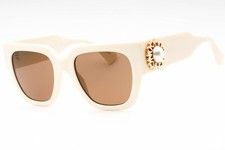 MOSCHINO MOS153/S SZJ 70 Sunglasses Ivory Frame Brown Lenses 52mm