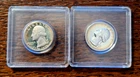 Lot of 2 Proof Silver Quarter Dollars, 1976-s & 1960