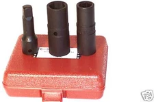 3pc 1/2" DR. Flip Lug Nut Impact Socket Set METRIC/SAE Mag Wheel Thin Wall DRIVE