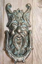 HEAVY METAL Gargoyle Door Knocker,Victorian Decor,Old World Charm,gift  H-93