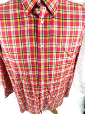 Tommy Hilfiger Men's Plaid Button Front Dress Shirt - L