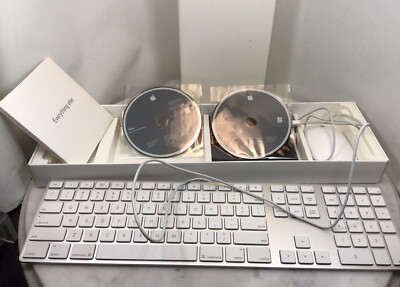 APPLE Keyboard A1243 + Mouse A1152 + 2 Mac OS X Install Disc Unused