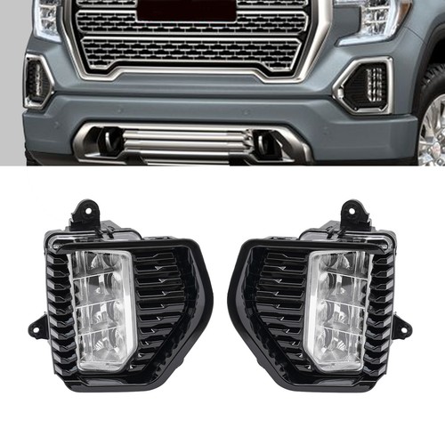LED Fog Lights For 2019 2020 2021 GMC Sierra 1500 Pair Fog Lamps W/ Bezels USA