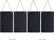 Hanging Slate Chalkboard Signs (Set of 4) - 6' x 10' Farmhouse Black Board Sign
