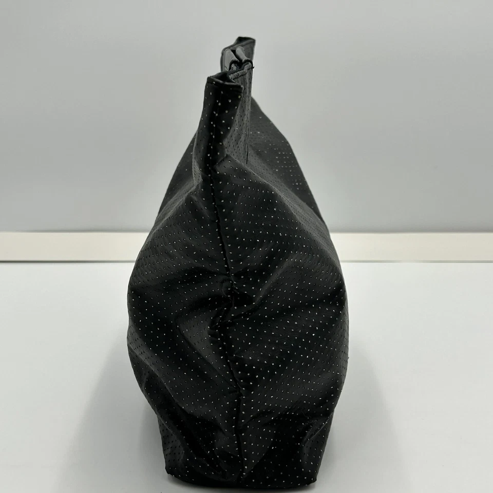 Victoria's Secret VS Clutch Purse Size L Black Silver Sparkly Snap Glam Formal - Image 4 of 4