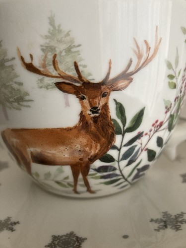 Weihnachten Hirsch Kaffeetasse & Untertasse - Bild 2 von 7
