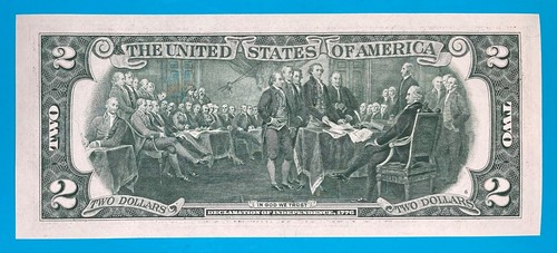 B 2713 1966 A : TRAILING YEAR 1966 $2 Two Dollar Bill Serial Number Uncirculated - Picture 3 of 3