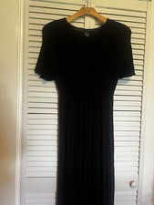 ANN TAYLOR LOFT Women s Size XS Xsmall Dress Maxi Short Sleeve Black